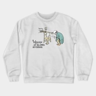 Professor Branestawm - A Telescope Of His Own Invention Crewneck Sweatshirt